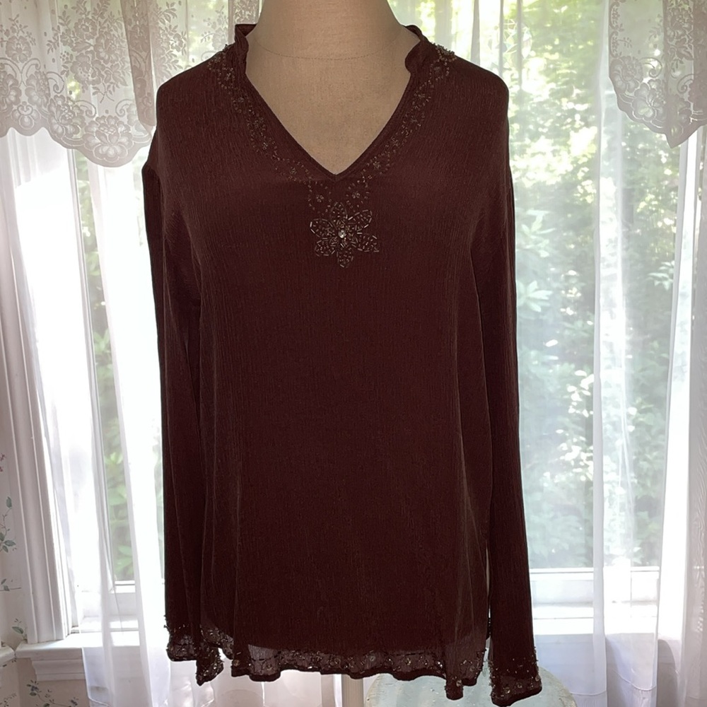 Silk Tunic with beaded detailing